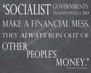Margaret Thatcher Socialism Quote Wall Art 8x10 by RightOnUSA, $1.99