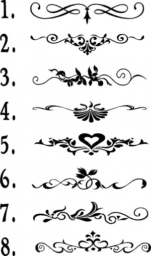 flourishes item flourishes01 $ 6 95 style 1 2 3 4 5 6 7 8 size