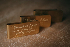 Vintage Money Clip Hand-Engraved with Quote from ee cummings ...