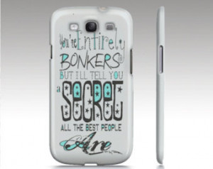... or S4 Case Cover Barely There SnapOn quote Alice gray aqua black text