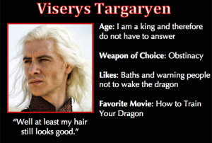 Game of Thrones Trading Cards - Viserys Targaryen