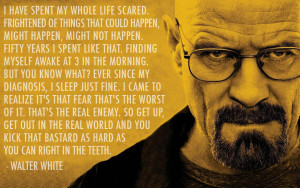 Walter White Quote On Spending Your Whole Life Being Scared In ...
