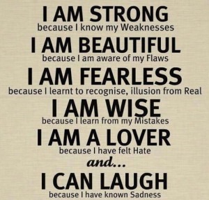 strong, beautiful, fearless, wise, love, laugh x
