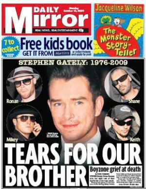 the daily mirrors front page