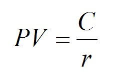 Perpetuity Present Value Formula