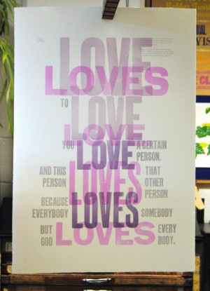 Quote from James Joyce's Ulysses. Twitter / 2lysses: Love loves to ...