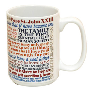 POPE ST JOHN XXIII QUOTES MUG