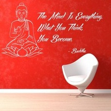 Details about Wall Decals Quote Yoga Buddha Lotus Mind Vinyl Sticker ...