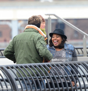 News Photo Actress Amber Riley and Chord Overstreet are seen