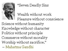 Great quote by Gandhi.