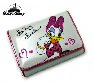 Paperina Daisy Duck Portafoglio Bianco Pvc Walt Disney
