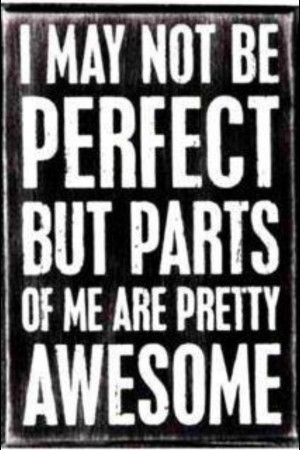may not be perfect, but parts of me are pretty awesome!