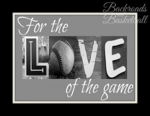 For the love of the game baseball quote fine art home decor wall art ...