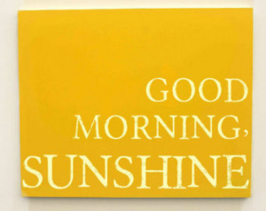 Good Morning Sunshine Typography Ca nvas, Kids Wall Decor, Kids Quotes ...