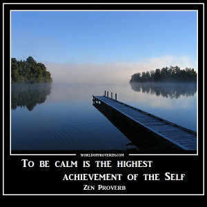 To be calm is the highest achievement of the self.
