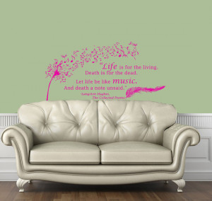 Wall Decals Quote Langston Hughes The Collected Poems Dandelion ...