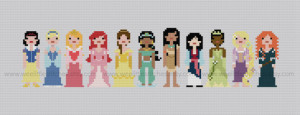 Now, if only I did cross-stitch I just might tackle these princesses ...
