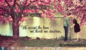 Love Quote Skin for Rainmeter by aniieesdreams