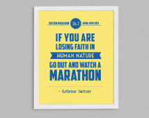 Boston Marathon 2015 Art Print - Ru n Boston - Gift for Runner 26.2 ...