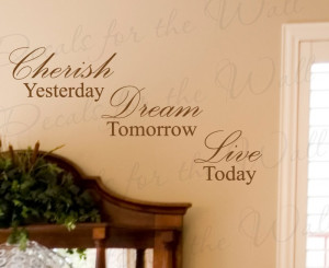 Cherish Time Vinyl Wall Decal Quote