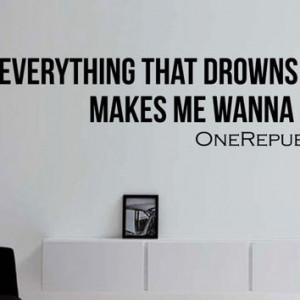 One Republic Counting Stars Lyric Inspirational Wall Decal - ... More
