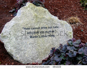 Martin Luther King Quote Carved in Stone at Seattle Center - stock ...