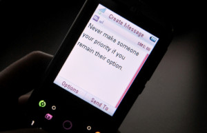 Never make someone your priority if you remain their option.