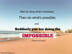 Francis of Assisi doing the impossible