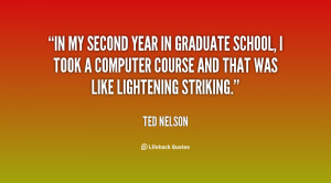 In my second year in graduate school, I took a computer course and ...