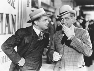 James Cagney (left) and Eddie Foy, Jr., in Yankee Doodle Dandy (1942).
