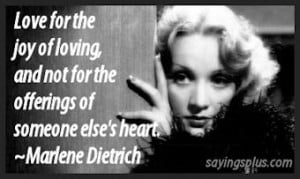 Marlene Dietrich Quotes and Sayings