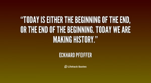 Today is either the beginning of the end, or the end of the beginning ...