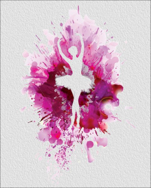 Dancers Wall, Watercolor Painting, Watercolor Dance Tattoo, Ballet ...