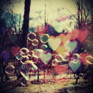 bubbles, color, cool, cute, heart