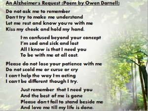 ... poem by owen darnell do not ask me to remember don t try to make me