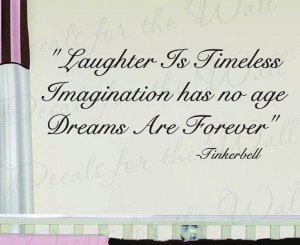 Timeless Peter Pan Girl Room Kid Baby Nursery Wall Decal Quote ...