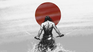Japan katana samurai men Japanese sketches artwork anime Hi No