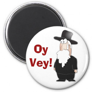 Funny Jewish rabbi - cool cartoon Refrigerator Magnet