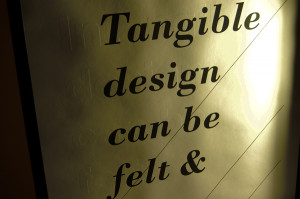 The blind embossed quote reads as, 