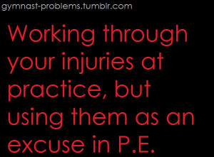 your injuries atpractice but using them as an excuse in P.E.” #humor ...