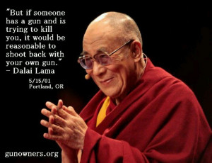 Dalai Lama on Gun Usage