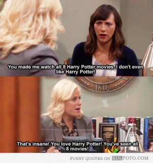 love Harry Potter! – Funny quotes from Parks and Recreation with Ann ...