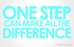 One Step Can Make All The Difference