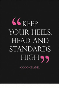 Details about Coco Chanel Heels Quote Art Print/Poster Fashion Beauty