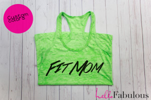 Fit Mom Workout Tank. Gym Tank top. Exercise tank. Burnout tank ...