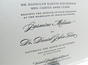 Traditional Wedding Invitations