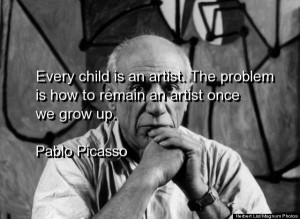 Pablo picasso, quotes, sayings, child is an artist