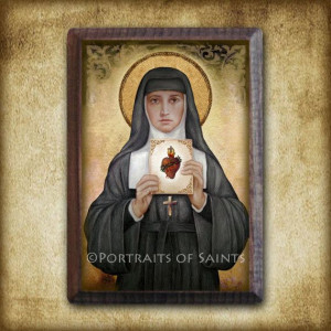 St. Margaret Mary Alacoque 5x7 Wood Plaque by PortraitsofSaints, $18 ...