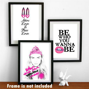 pink-fashion-design-Original-Pop-Art-Modern-quote-Print-Poster-wall ...