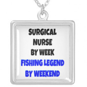 Fishing Legend Surgical Nurse Custom Necklace